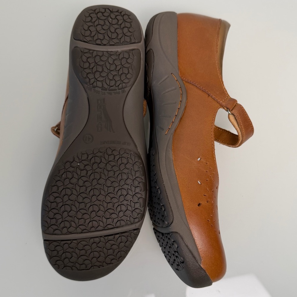 Dansko Stacy Women's Tan/Brown Leather Mary Jane Shoes Size 10.5/11 EU 41 - Picture 11 of 15